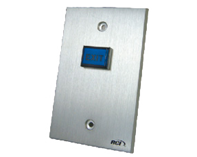 970MO12V  Botón de Salida en Color Azul con Iluminación