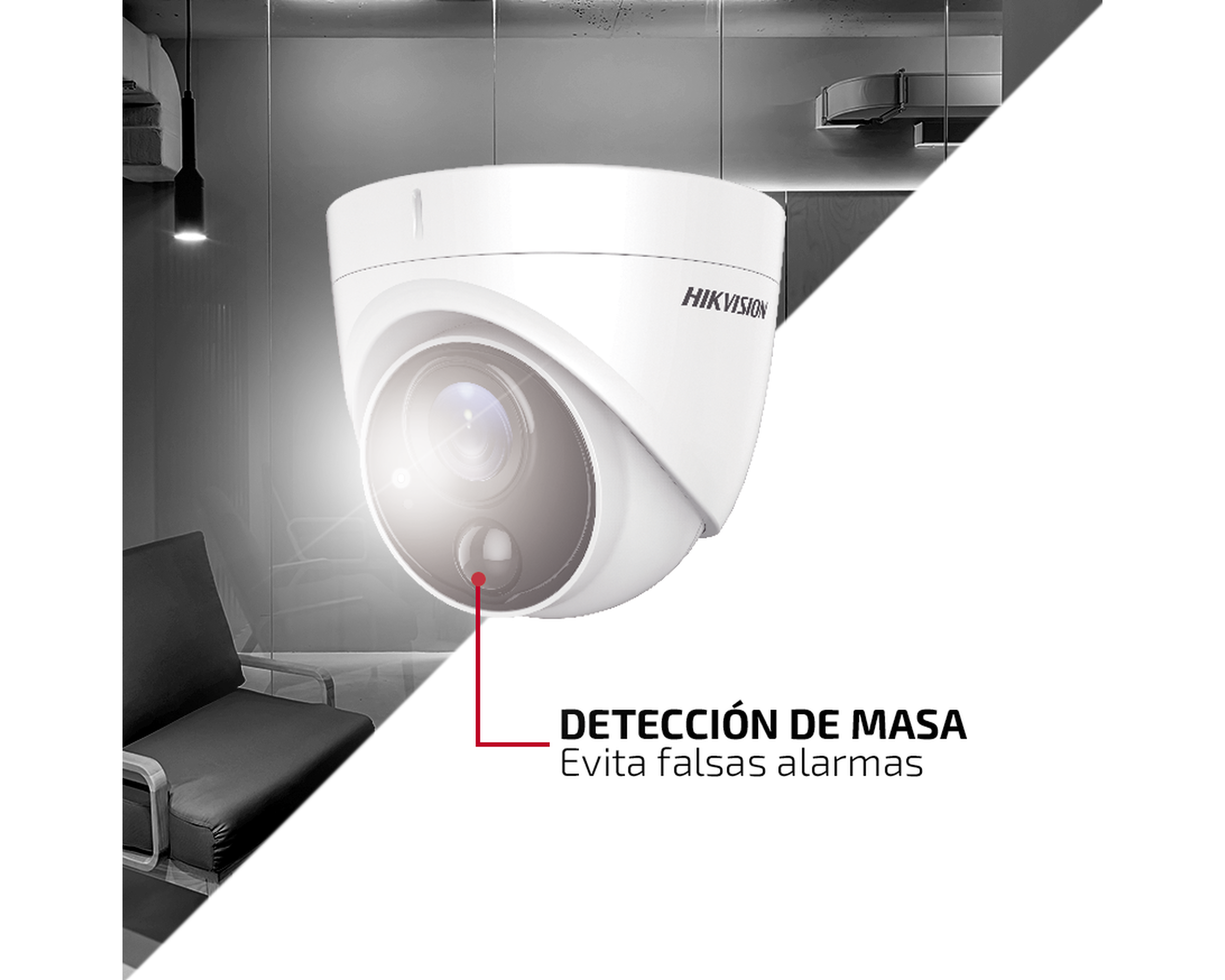 DS-2CE71D8T-PIRL  Cámara Turret FLASH TURBOHD (LED Blancos Inter